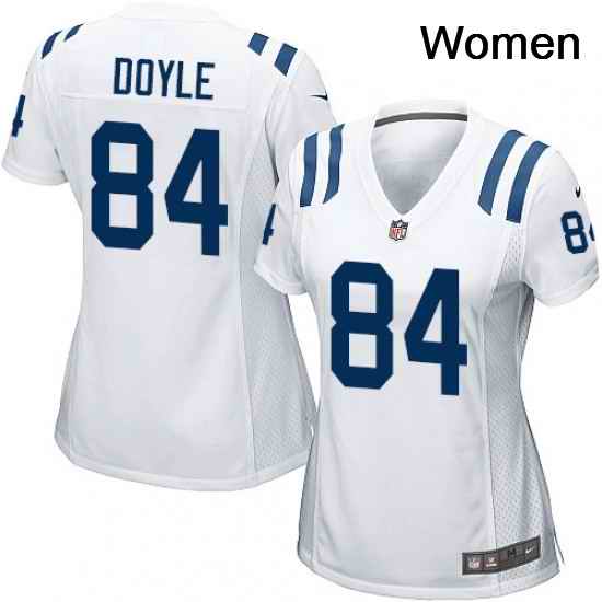 Womens Nike Indianapolis Colts 84 Jack Doyle Game White NFL Jersey